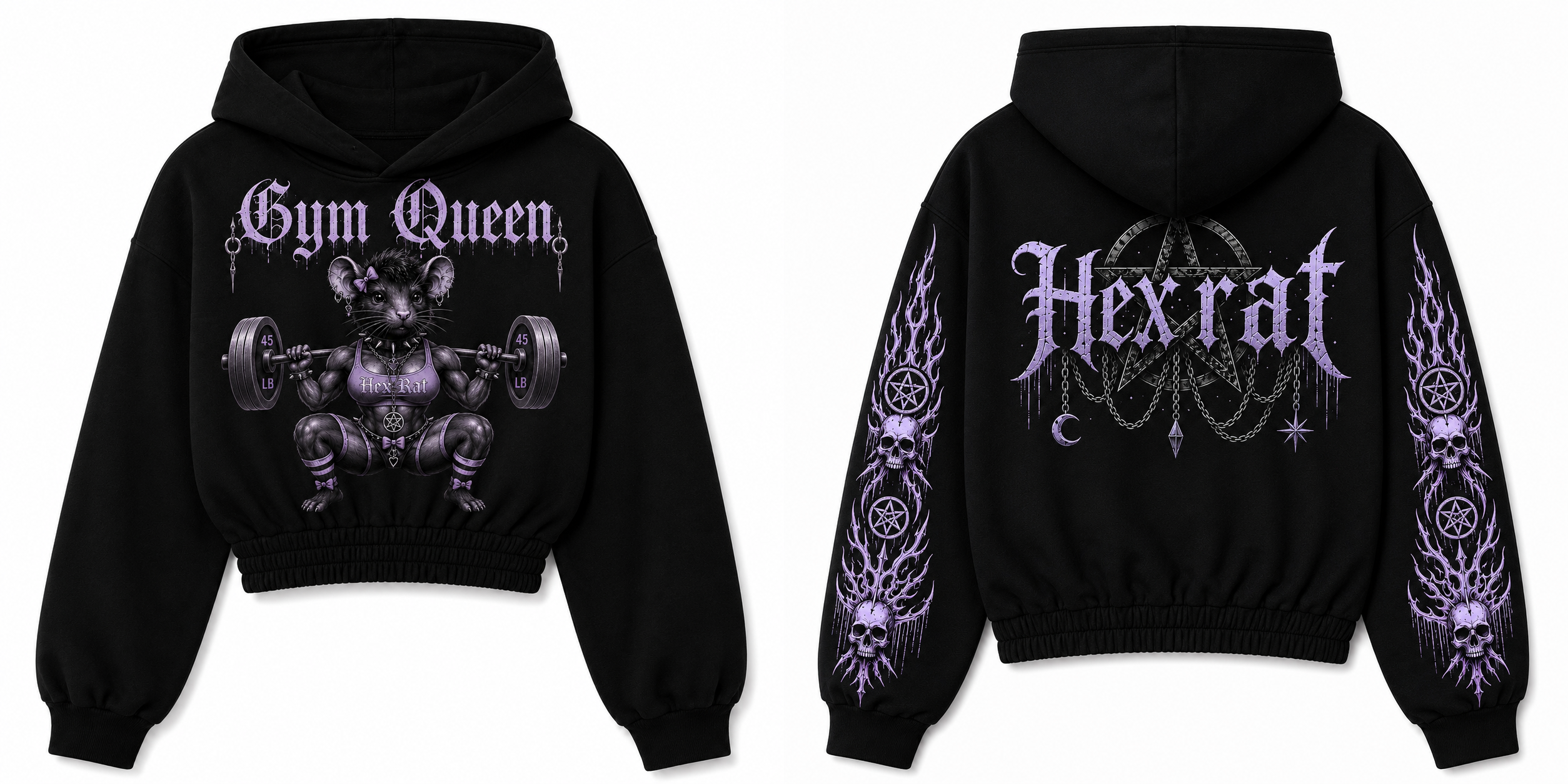 Gym Queen Ritual Cropped Hoodie
