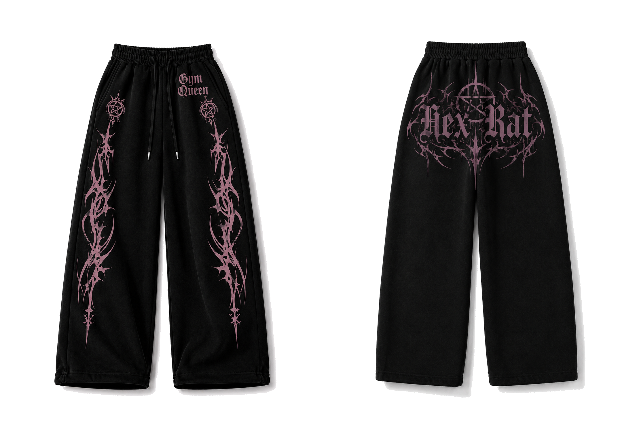 Gym Queen Thorn & Hex-Rat Crest Sweatpants