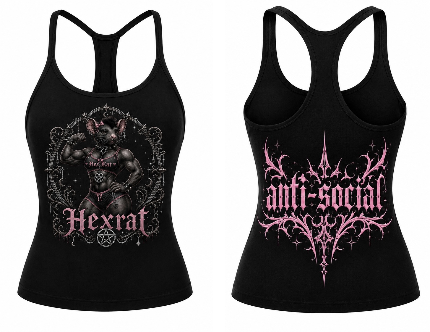 Hexrat Anti-Social Racerback Tank