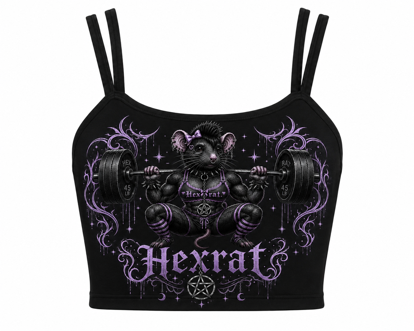 Hexrat Backless Ritual Tank — Purple Sigil