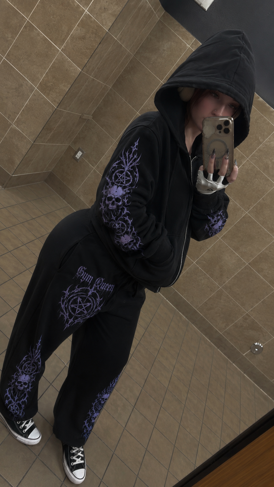HexRat Gym Queen full zip hoodie and sweatpants set